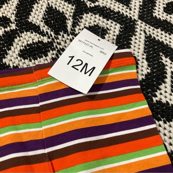 BonnieJean long sleeve legging set fall colors NWT size 12 months - Picture 2 of 6